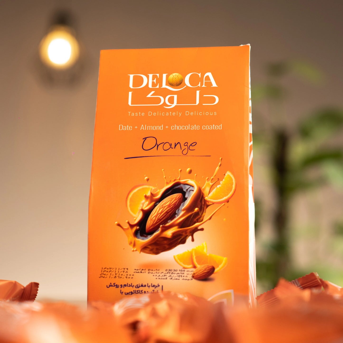 Orange-Flavored Almond Chocolate Dates