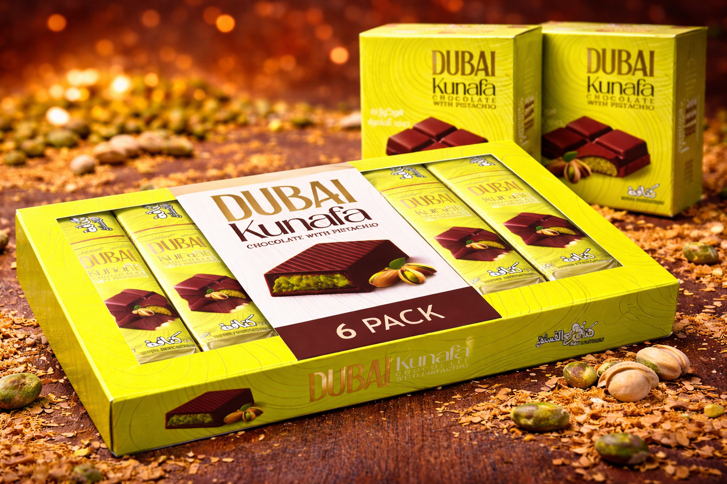 Dubai Kunafa Chocolate (Pack of 6)