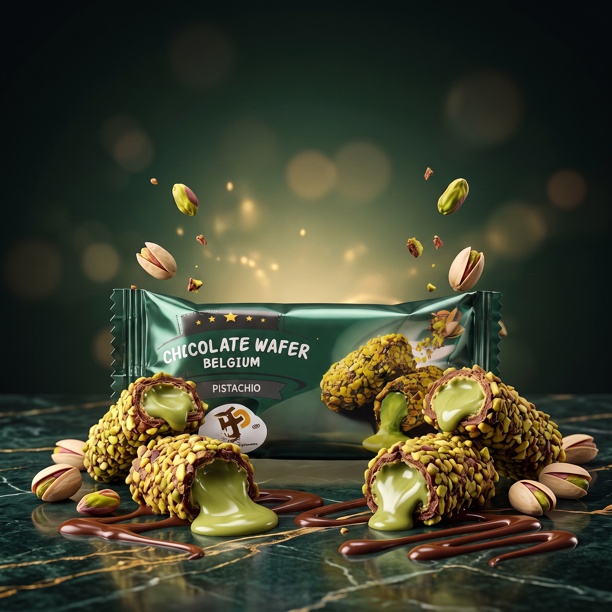 Belgium Chocolate Pistachio - front